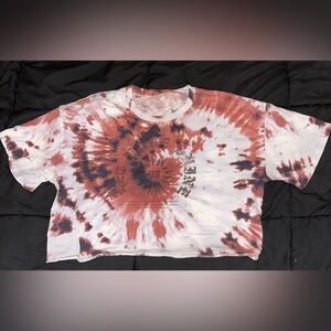 Hollister Let Love Shine Tie Dye Cropped Graphic Tee Size M